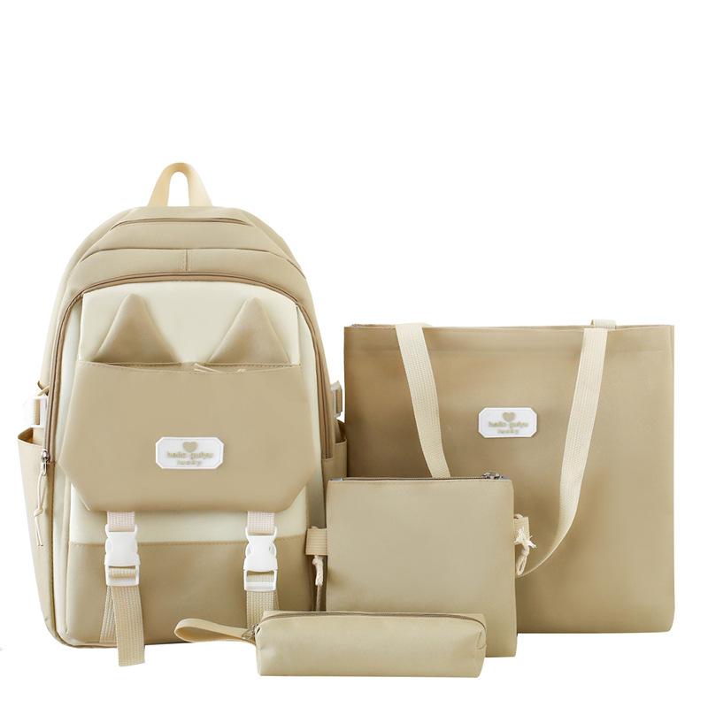 

TS JYL laptop bag,Foreign Trade 2024 New Handbag Junior Senior 4 Sets Cute Backpack 28*13*42 сірий