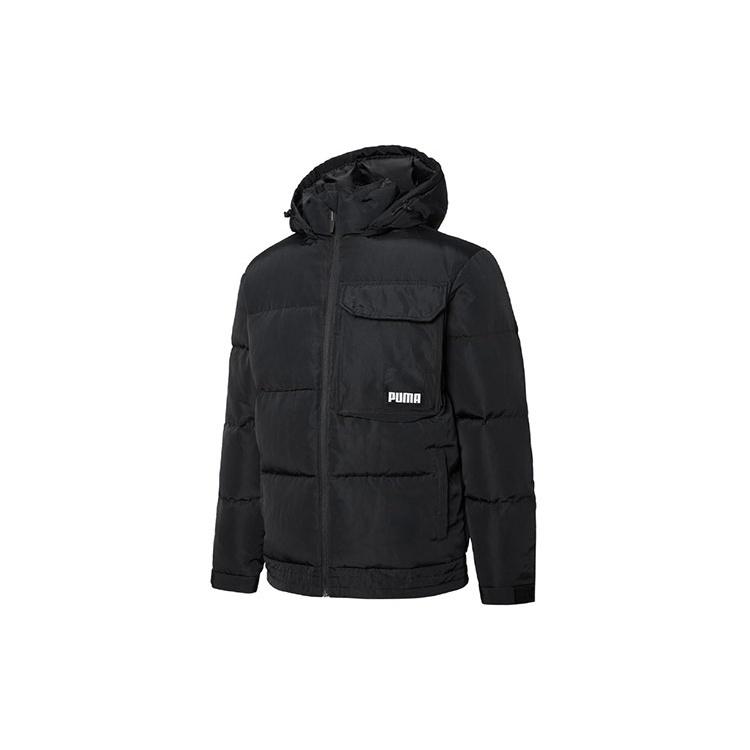 PUMA Hoodie Loose Down Jacket  Black  Men s 532915-01 L