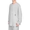 Skechers Logo Print Knitted Soft Comfortable Breathable Long Sleeve T-Shirt Men Tops Light-White Gray L324M106-0248