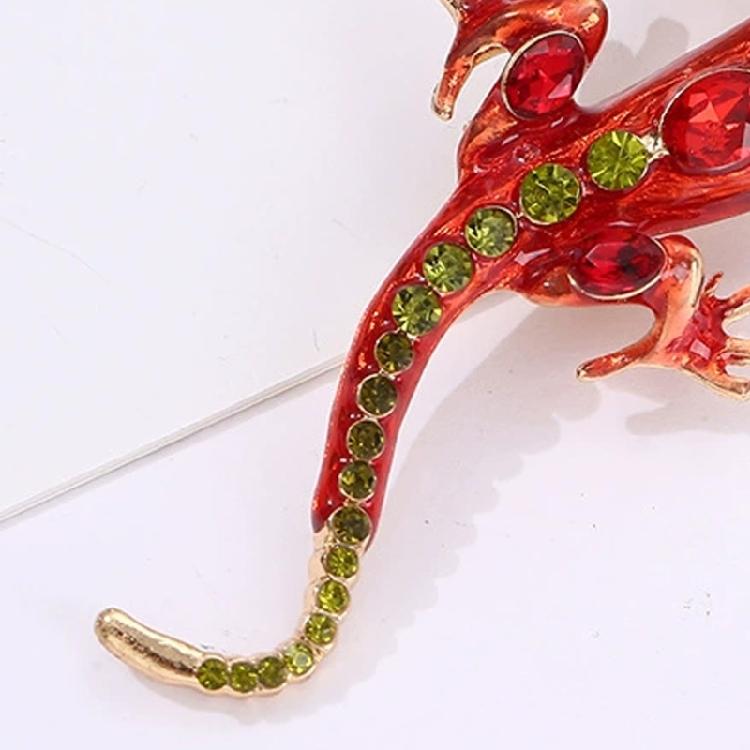 Antique Style Lizard Brooch Unique Alloy Reptile Design Fashion Accessory For Coat Bag Decoration Birthday Present