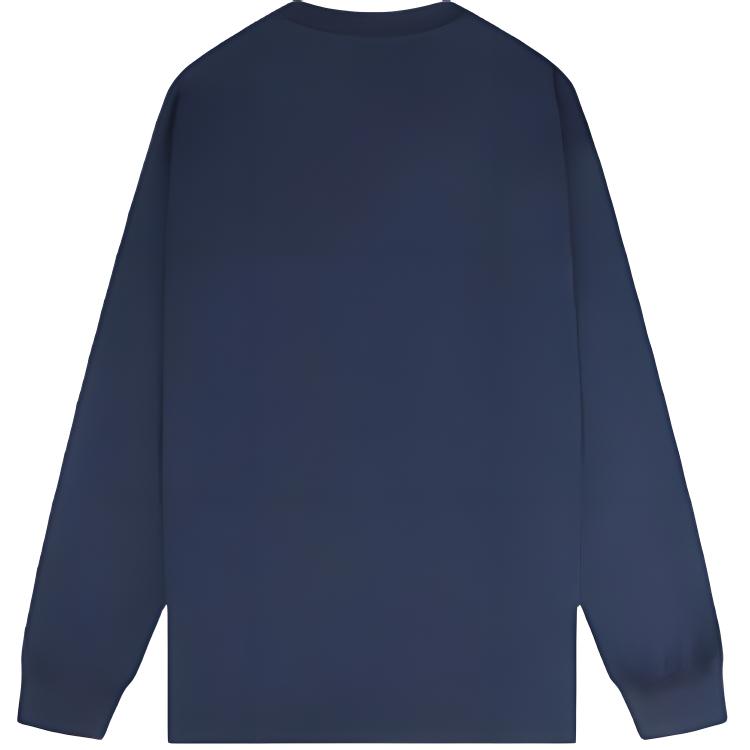 Li-Ning Casual Comfortable Solid Color Long Sleeve T-Shirt Men Tops Deep-Iris-Blue AHSU513-5