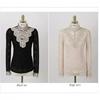 New Plus Size Korean Slim Fit Lace Shirt for Women