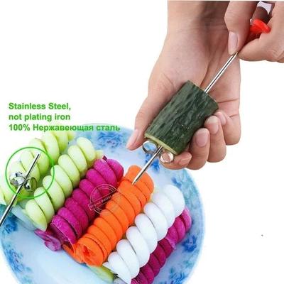 Manual Spiral Spiral Slicer Plastic PP + Wire Potato Carrot Cucumber Vegetable Spiral Knife Creative Dish Carving Tool