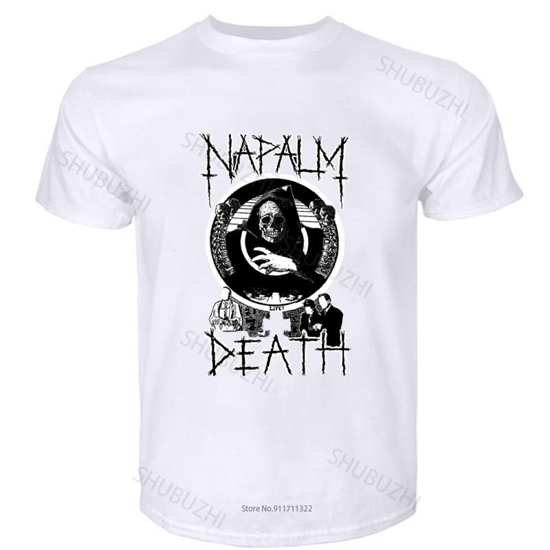 Mens Short Sleeve T Shirt NAPALM DEATH 1 T-SHIRT MENS BLACK FRUIT OF THE LOOM DTG Fashion Tee-shirt Male Summer Tops