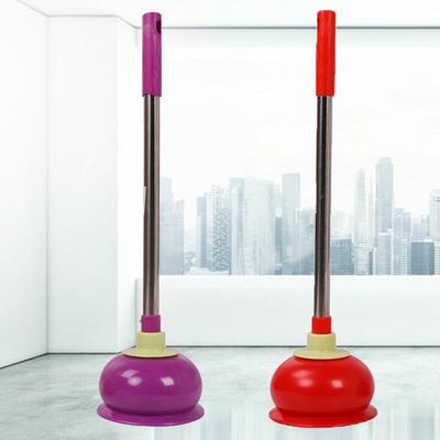 Red & Purple Toilet Bowl Dredging Plunger with Suction Cup