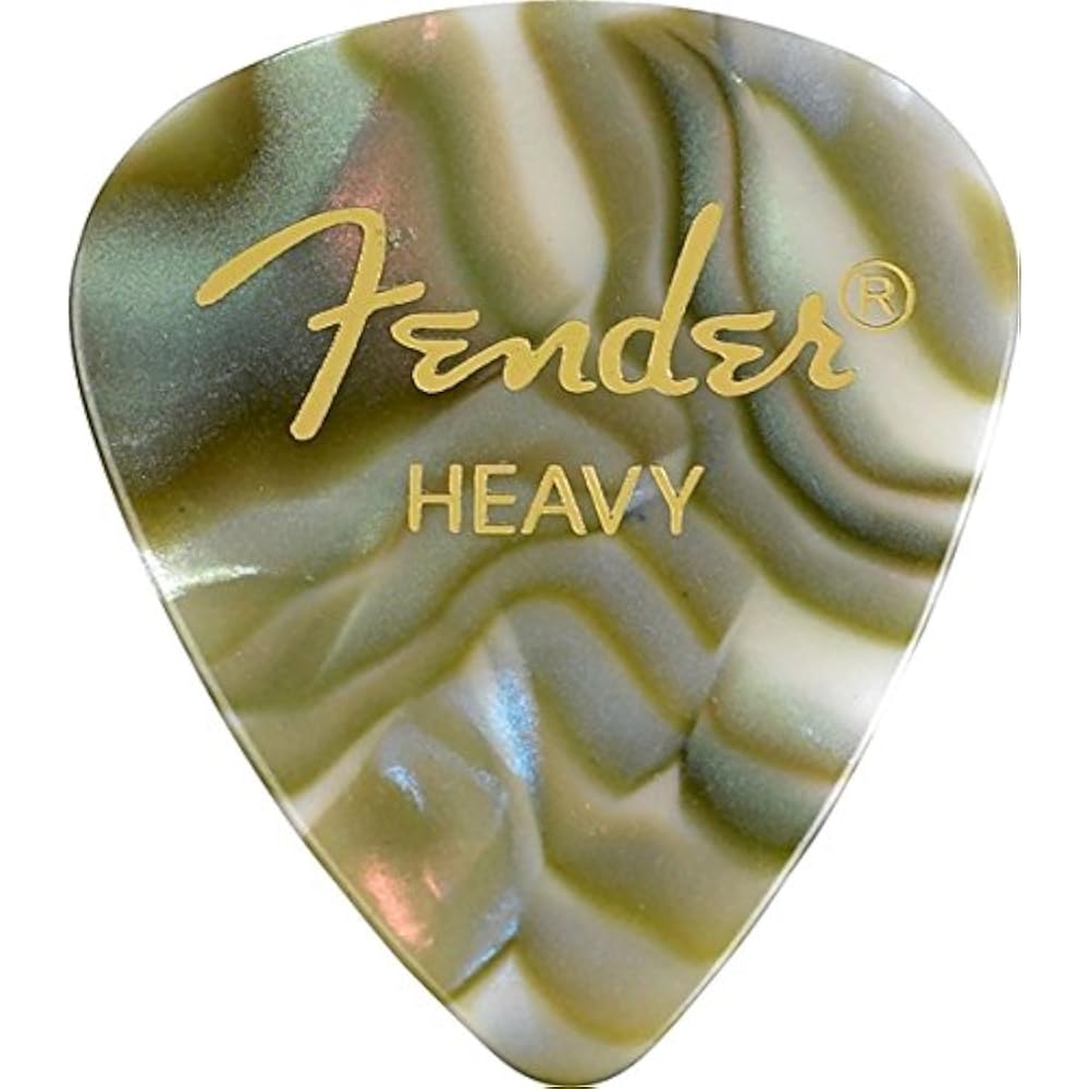 Fender [8 color assorted] 8 sheets (1 each color) teardrop HEAVY guitar picks...