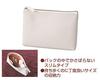 CLARTE Thin Cosmetic Pouch with Small Pink Gold Compact 1 Pair Slim, Organizer, Backing, Size, White,