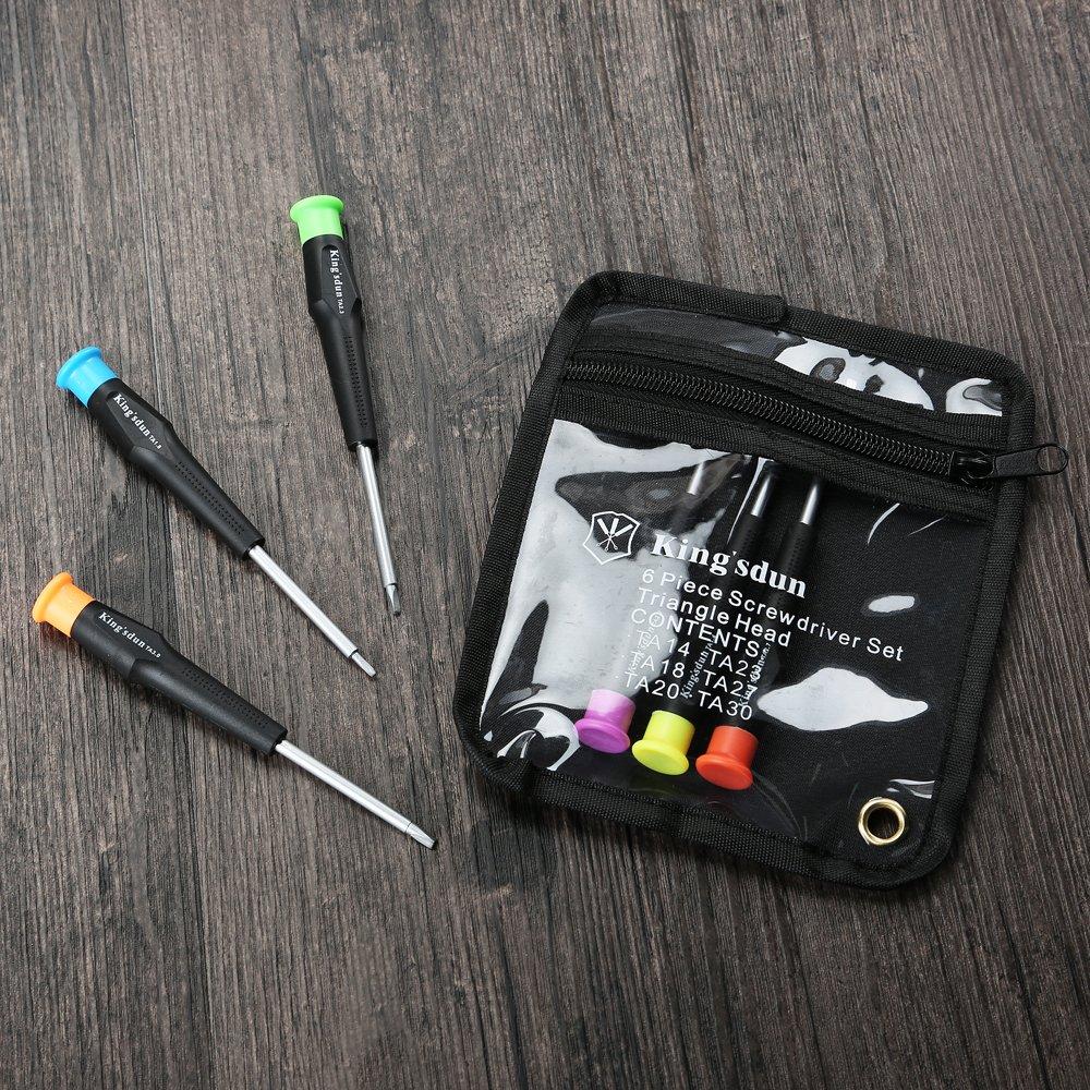 Kingsdun Triangular Screwdriver Set for Triangular Special Precision Screwdrivers with 6 for Plarail Rubber Tire Compatible with Thomas Happy Repair