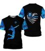 New USA Volleyball Jersey T-Shirt Men's T-Shirt Short Sleeve Sports Quick Dry Top Summer Breathable T-Shirt Clothing