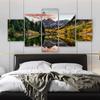 5 Panels Landscape Posters Canvas Painting Lake Mountain Pictures Prints Wall Art For Living Room Modern Home Decor No Frame