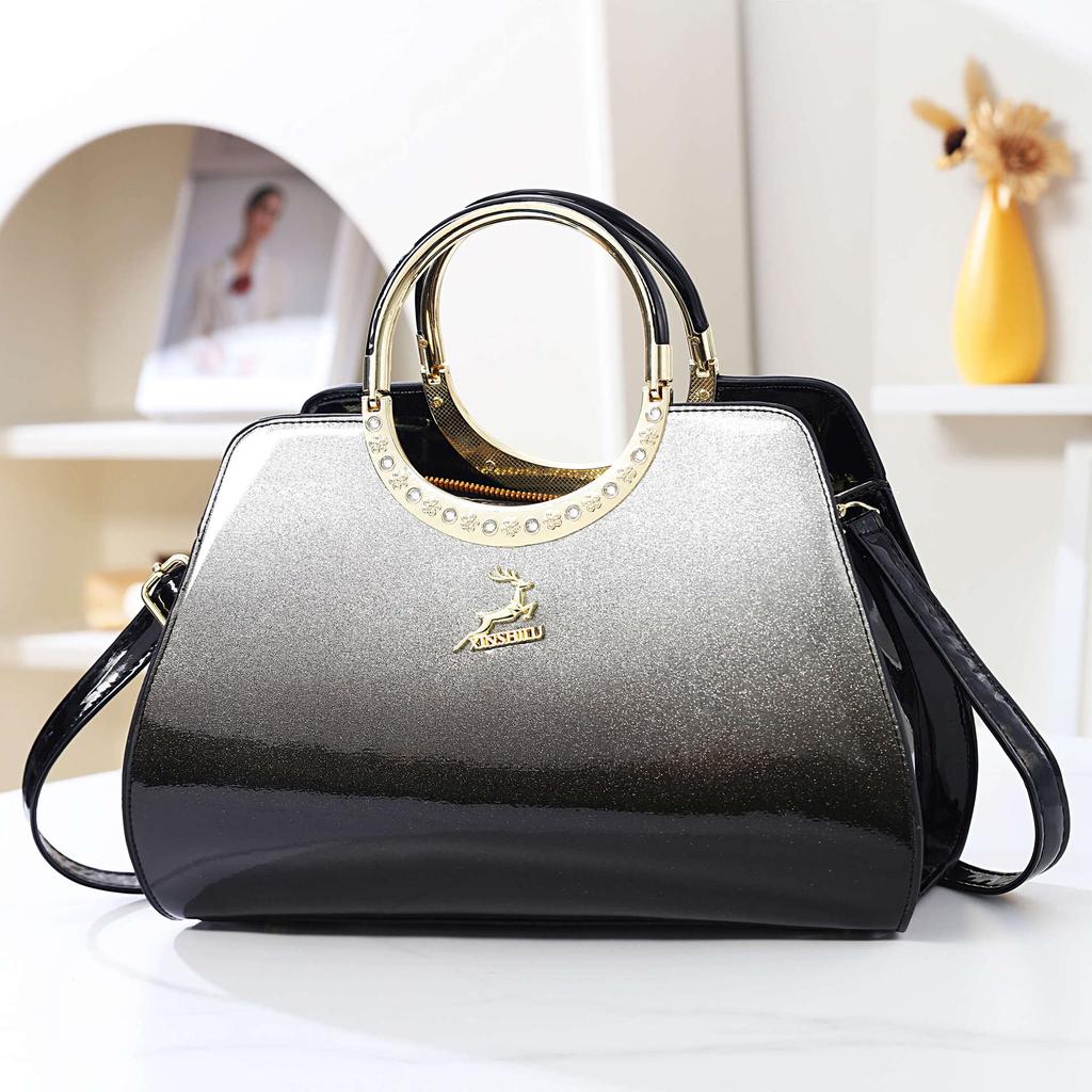 New Lacquer Leather Women's Large Capacity Handbag