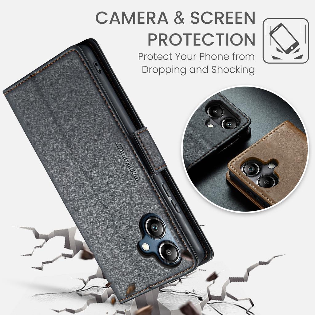 For Samsung Galaxy A07 4G/A06 4G/A06 5G Case CASEME 023 Series RFID Blocking Leather Wallet Stand Phone Cover