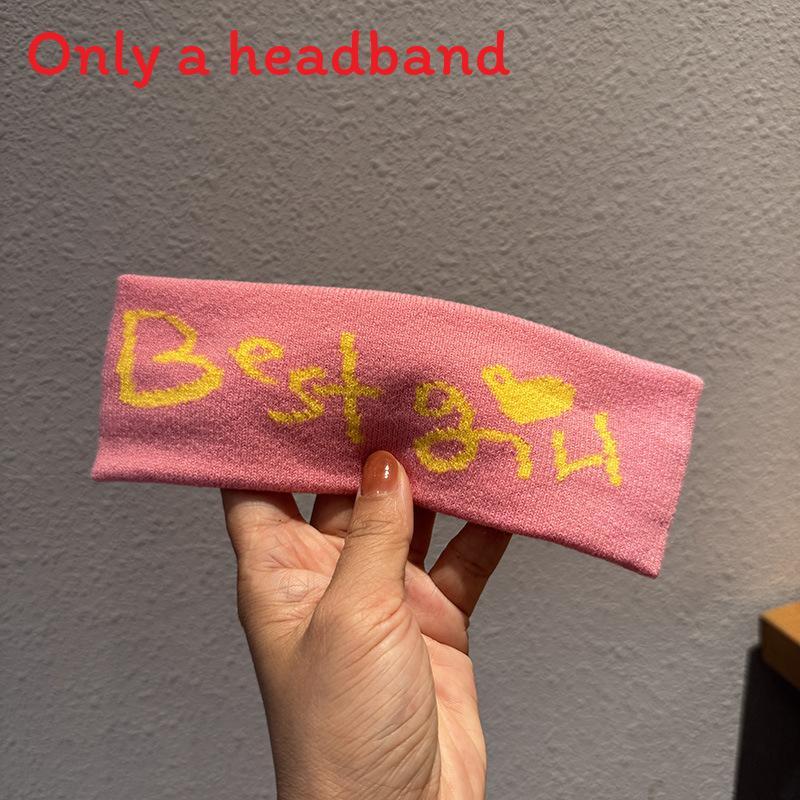

Korean Style Letter Hairband With Elastic Stretch For Girls And Boys Summer Fashion Accessory рожевий