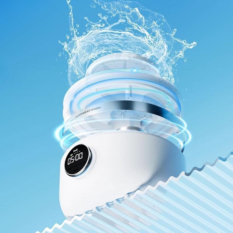Efficient Washing Machine Small Washer Small Laundry Machine Underwear Socks Washing Machine for Camping and Home Use