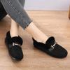 Warme Damen-Stoffschuhe für den Winter, große bestickte Baumwollschuhe, weicher Boden, rutschfeste Plüsch-Baumwollstiefel, Slip-on-Edamame-Schuhe