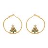 18K Gold-Plated Zircon Enamel Earrings Set