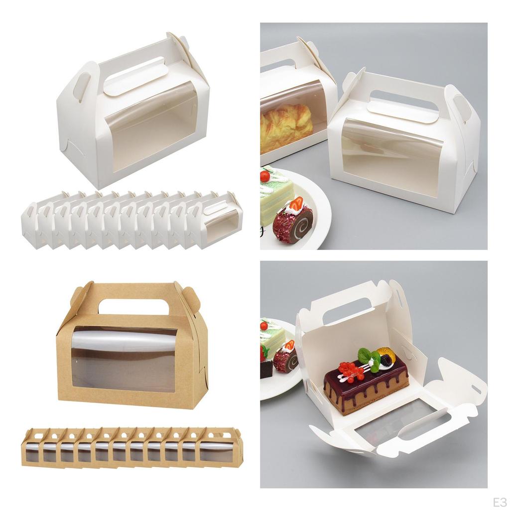 12 Pieces Cake Boxes Bakery Gift Pastry Dessert Containers for Year