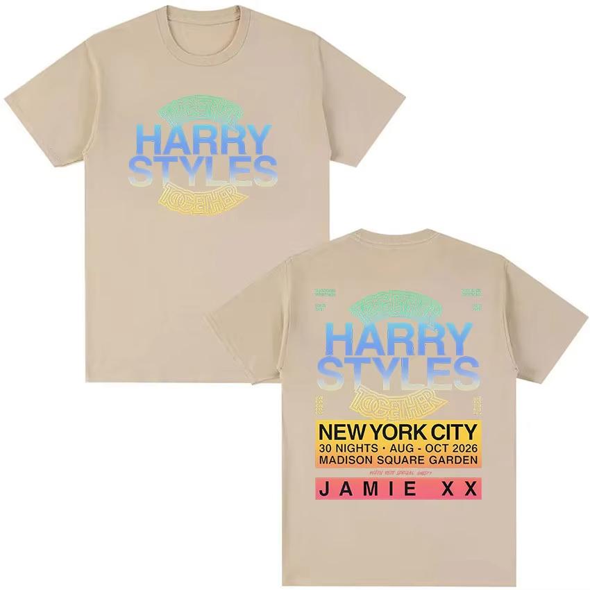 Harry Styles Together Tour 2026 T-shirt Merchandising Hommes Femmes Mode T-shirts Oversize Haute Qualité T-shirt 100% Coton Streetwear