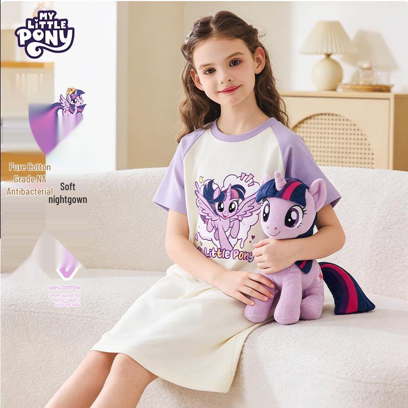 My Little Pony Girls' Summer Cotton Sleep Dress