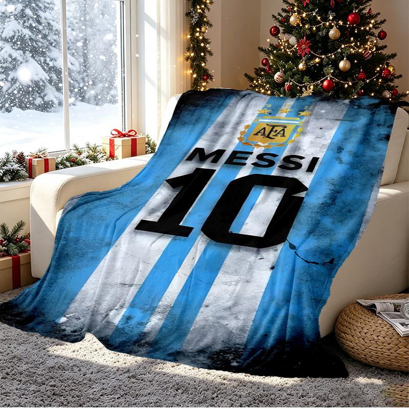 football player Pattern Blanket for Home Decoration, Bed, Sofa, Car Travel, Camping, Suitable for All Seasons, Birthday Christmas Gift