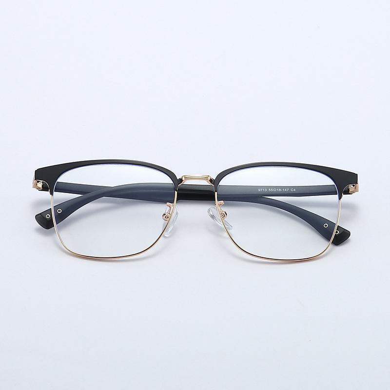 

Half Frames Reading Eyeglasses Male Premium Quality-Made Anti- Blue Lightweight Professional Men Presbyopic Glasses TR90 Prescription Diopter Glases Original lens 0