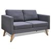 Day and Night - Day and Night 2-seater Sofa In Dark Gray Fabric