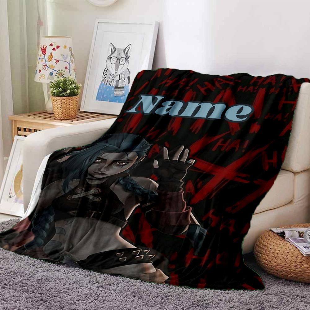 Custom Name Rainbow Fox Adventure blanket for Couch & Bed, Plush Cozy Fuzzy Blanket Super Soft & Warm Blankets for Fall and Winter. 0908190