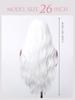Long Curly Silver White Synthetic Wavy Wig Medium Part Water Wave Wigs For Women Daily Cosplay Halloween Colorfull Fake Hair