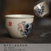 110ml Hand-painted Dragon Fish Teacup Retro under Glaze Colored Tank Cup  Master Cup Coffee Mug Meditation Cup Kung Fu Teaset