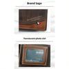 Korean Version Hinge Bronzing Printing Men's Wallet Short, Matte Multi-card Large-capacity Men's Wallet