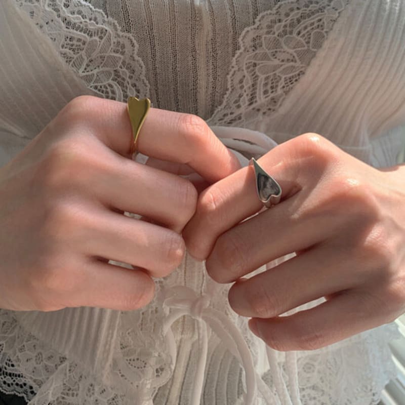 TEMTTING Heart Shape Ring (2Colors)
