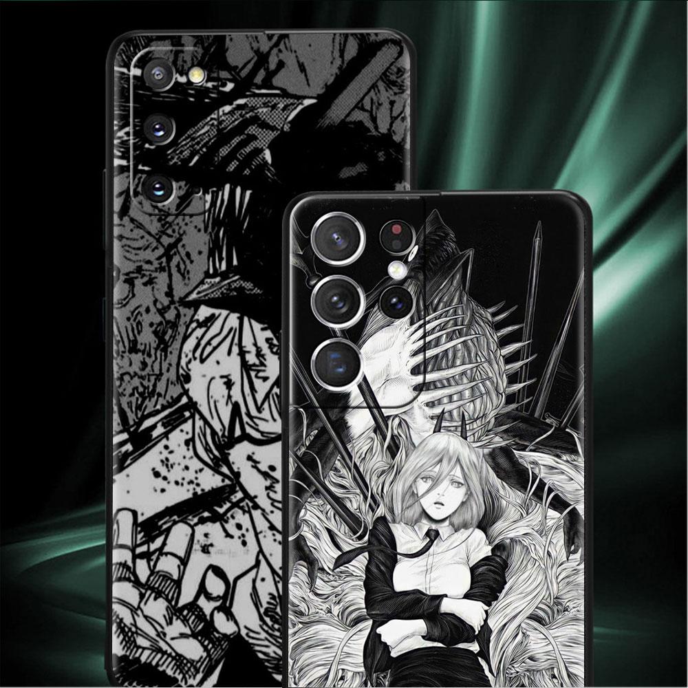 Case For Samsung Galaxy S22 S20 Ultra S21 FE S10 S9 Plus Note 20 10 Lite 9 Soft Phone Cover Shell Chainsaw Man Cool