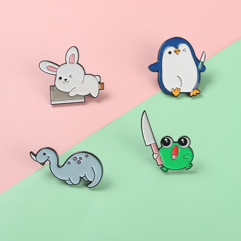 Unique Animal Brooches Featuring Playful Penguin And Fox Designs Perfect For Decoration