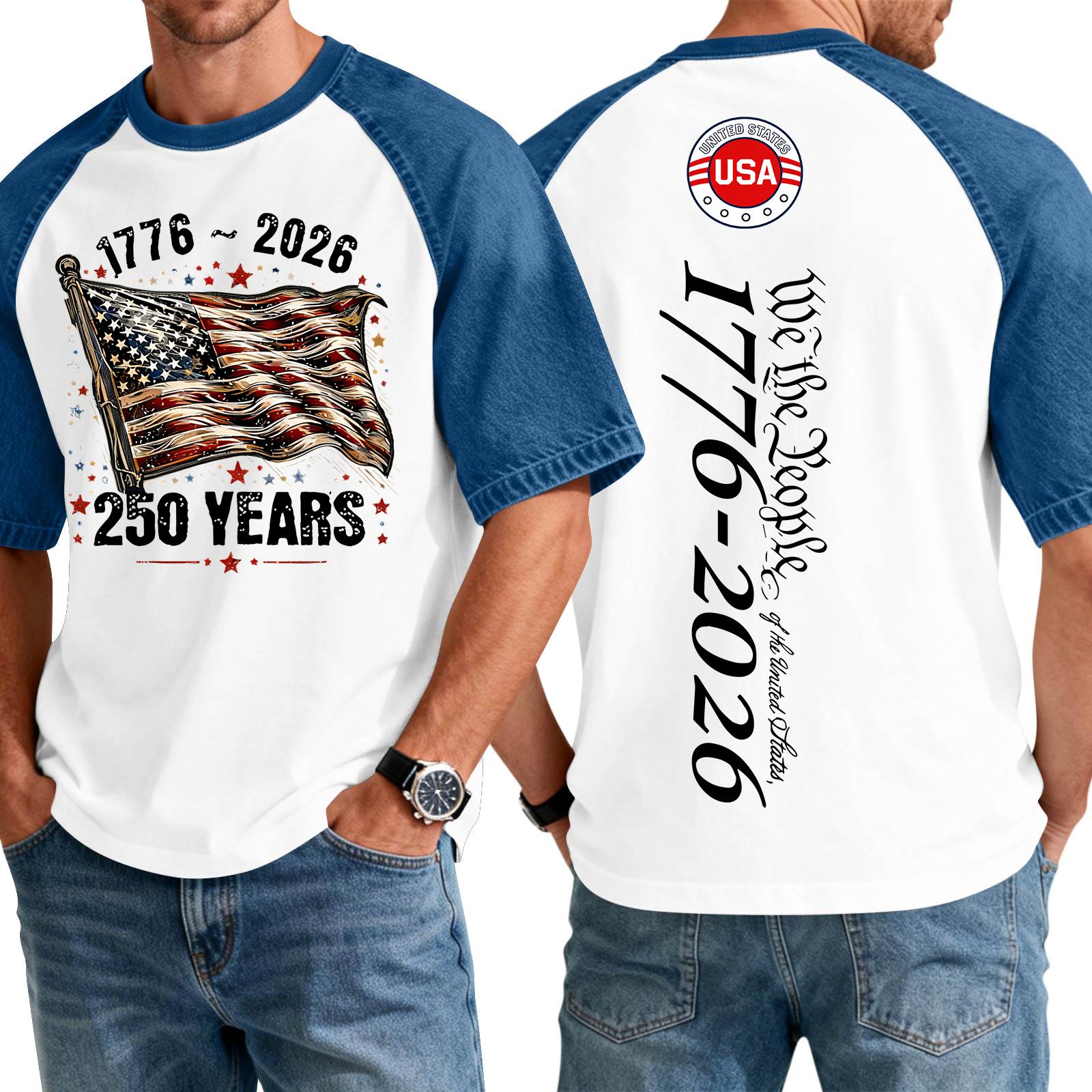 

Men s Denim Patchwork Shirt, Casual Short-sleeved Comfortable T-shirt, Fashionable For Spring And Summer. XL білий