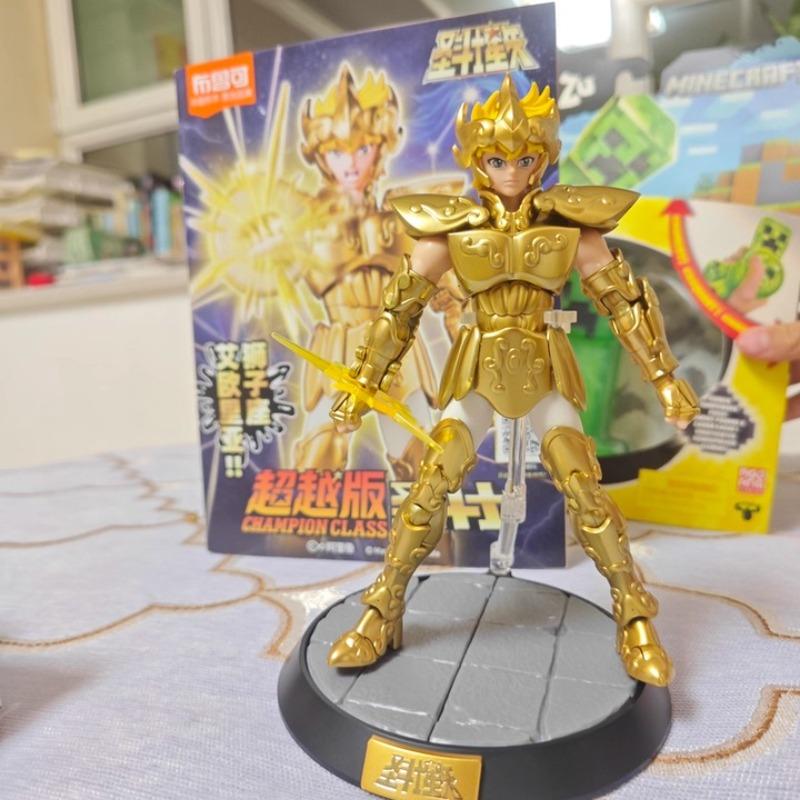 Blokees Saint Seiya CHAMPION CLASS Mu Aiolia Anime Assembly Action Model Toy Collectible Hobbies Statue Desktop Birthday Gifts