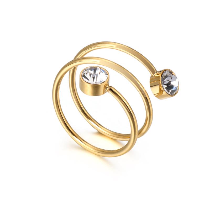 European and American Multi-Layer Stainless Steel Ring: Simple, Generous, Creative Design