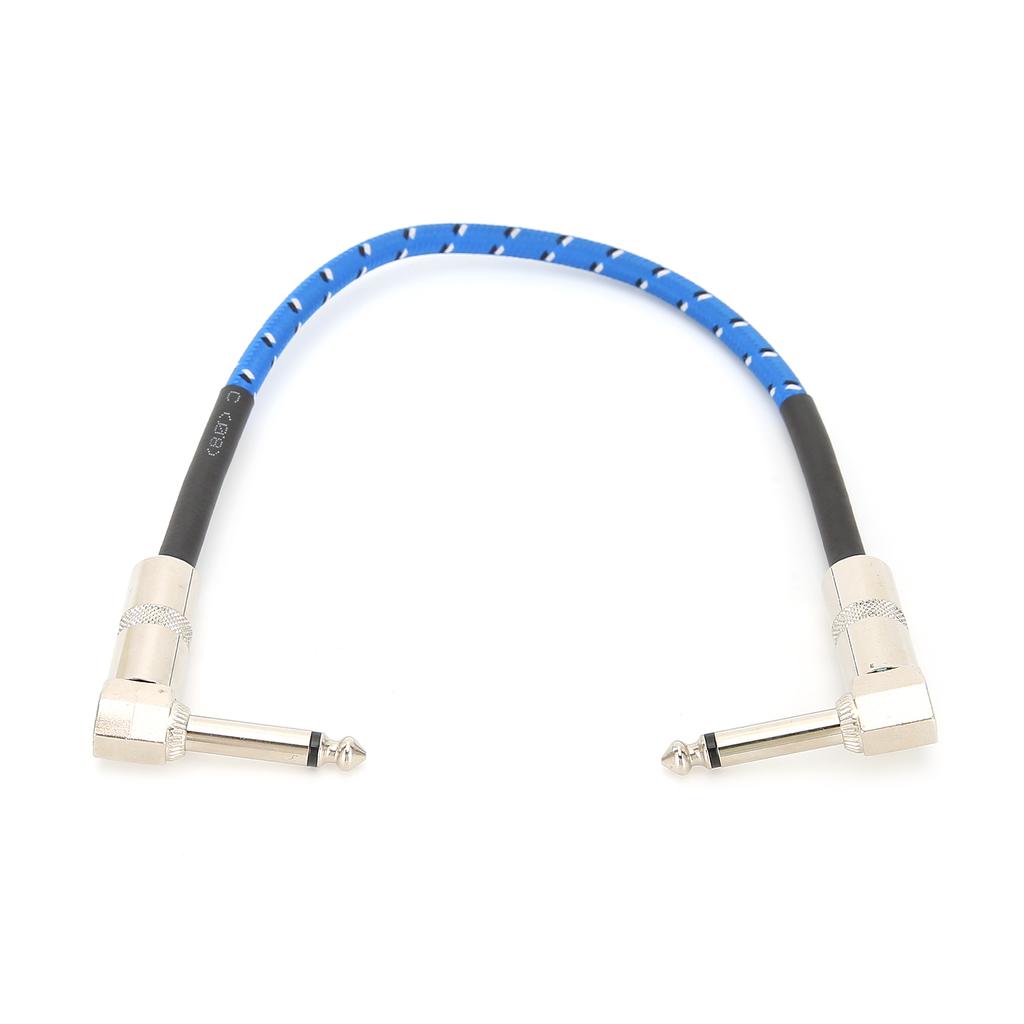 6.35mm Electric Guitar Effect Cable with Double 90 Degrees  Elbow Guitar Effector Wire SupplyBlue