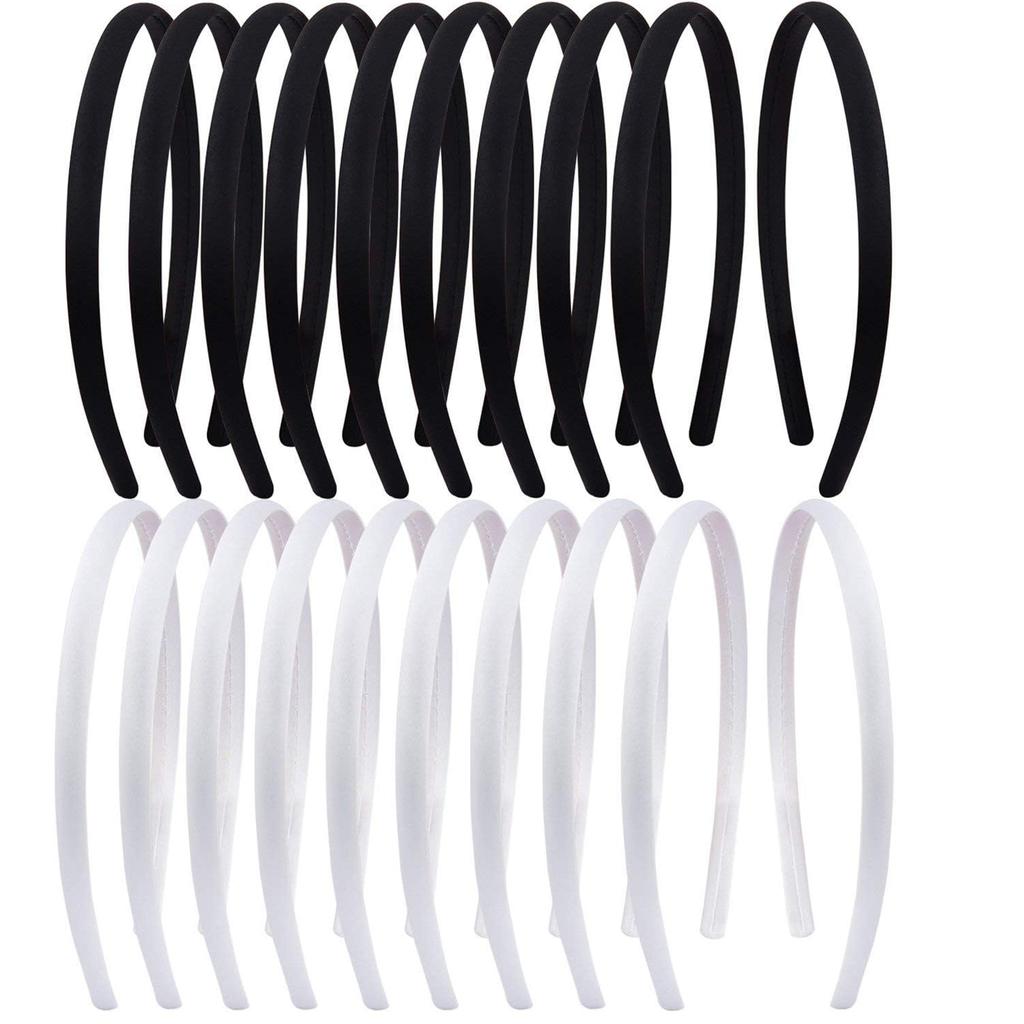 Black Simple Wide Headband Girl Women Black White  DIY Craft Material Cloth Headband Semi-finished Hair Accessories