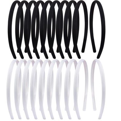 Schwarzes Schlichtes Breites Stirnband Mädchen Frauen Schwarz Weiß DIY Bastelmaterial Stoff Stirnband Halbfertiges Haaraccessoire