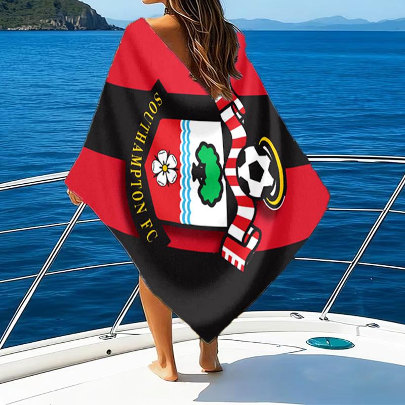 Asciugamano da Spiaggia Stampato con Stemma FC, Microfibra Super Morbida, Regalo Perfetto per Compleanno, per Piscina, Spiaggia, Viaggio, per famiglia e amici