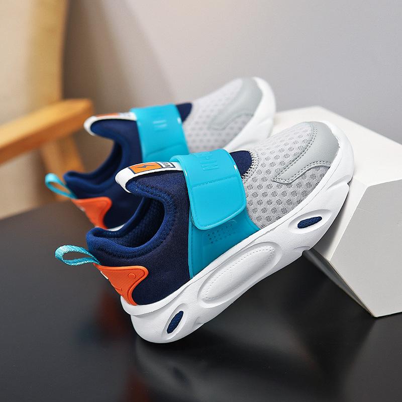 Boys' Shoes Summer New Style Children's Slip-on Mesh Shoes Breathable Mesh Girls Soft Bottom Sports Running Shoes