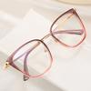 TR90 Anti Blue Light Cat-Eye Shaped Presbyopia Eyeglasses Luxury Optical PC Screen Eyeglasses Women Stylish Gradient Co+lor Big Frame +5