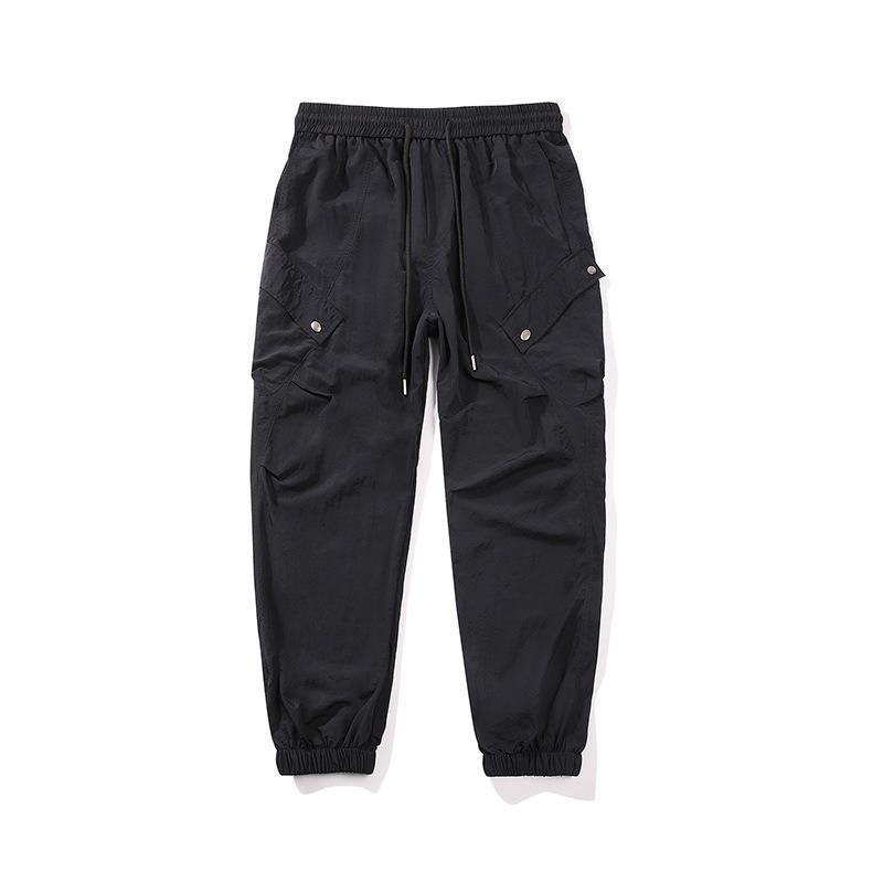 Simple Overalls Summer New Casual Loose Men's Nine-point Pants Retro Trendy Brand Men's High-end Men's Clothing