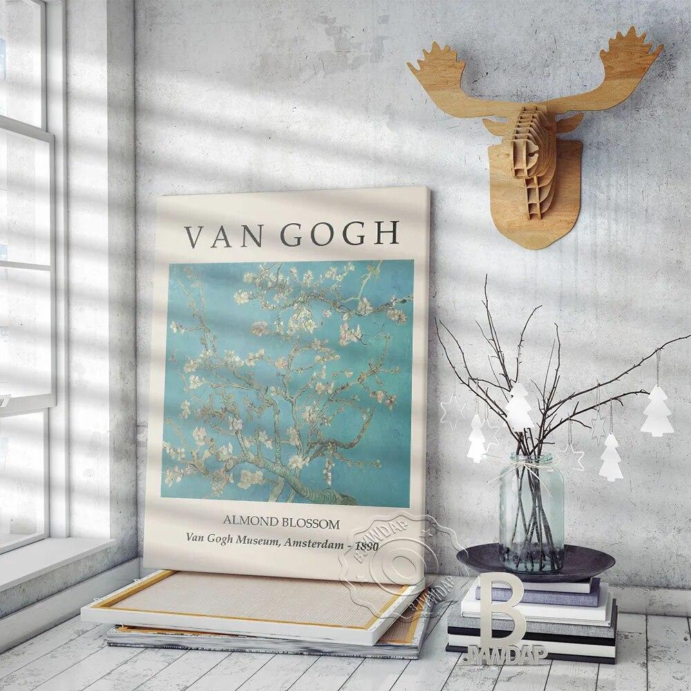 Van Gogh Art Print Holandia Krajobraz przyrody Kwiat migdałowca Plakat Vintage Impresjonistyczne kwiaty Wydruki Wystrój salonu Prezent Bez ramki