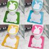 Elastic Easter Rabbit Toilet Seats Cover and Toilet Rugs U Shaped Adds a Touch of Fun to Your Bathroom Decoration