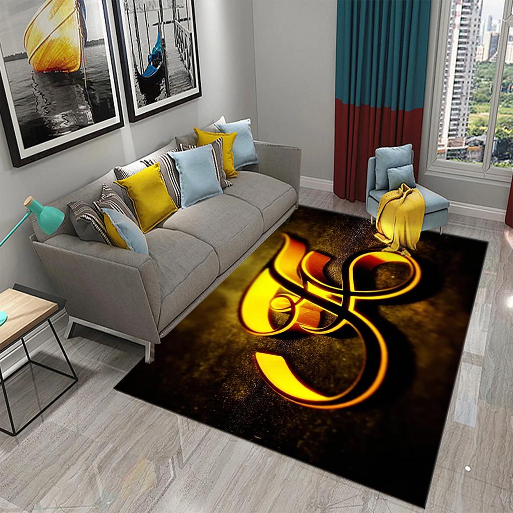 3D Letter Art Carpet Kitchen Bathroom Entrance Door Anti-Slip Mat Carpet Doormat Living Room Bedroom Home Decor Floor Mats Rug