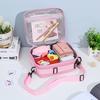 Heart-Shaped Rainbow Insulated Lunch Bag for Kids - Cute Cartoon Design