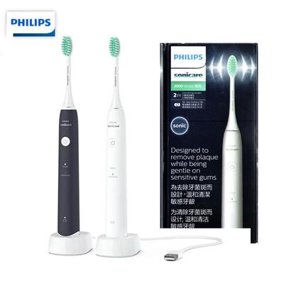 HX2431 Elektryczna szczoteczka do zębów PHILIPS Elektryczna szczoteczka do zębów dla dorosłych Wibracyjna szczoteczka do zębów Sonic Wave Clean Power Brush 2 tryby Delikatne czyszczenie Biały