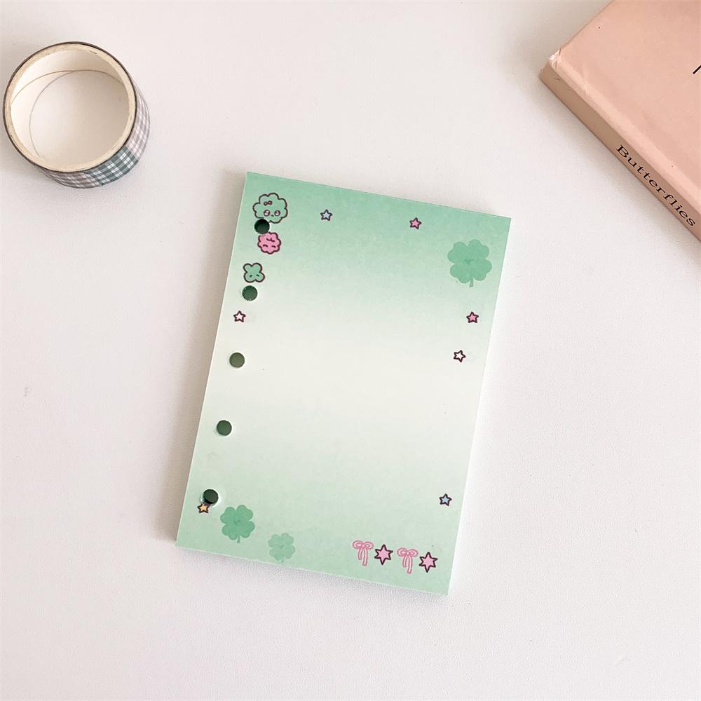 Kawaii Print Mini Binder Notebook M5 Size Pocket Notepads Diy Po Album Postcards Collect