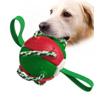 Ding Dong Pet Dog Toy Wonder Ball Tug Tab, Green, 1 Piece